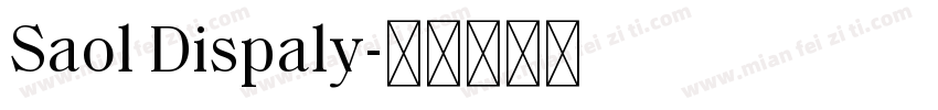 Saol Dispaly字体转换